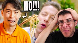 Pro Chef Reacts Uncle Roger Destroys JAMIE OLIVER’S WORST RECIPE YET [upl. by Nafets]