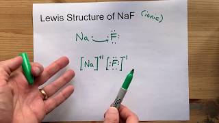 Draw the Lewis Structure of NaF sodium flouride [upl. by Nodanrb]