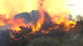 Highland Fire in Aguanga grows to 2200 acres more evac orders issued [upl. by Boycie884]