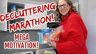 MEGA MOTIVATING BATHROOM DECLUTTERING MARATHON Declutter Organize amp Clean with me [upl. by Dar642]