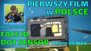 PIERWSZY FILM W POLSCE z naprawy DOT PROJECTOR Face ID iPhone XS MAX repairing guide [upl. by Kcirde178]