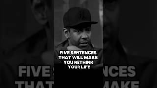 Five Sentences that will make you rethink your Life 💬🎧Denzel Washington 🎤 [upl. by Niknar]