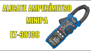 ALICATE AMPERÍMETRO MINIPA ET3810C [upl. by Narah]