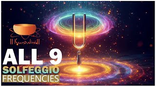 All 9 Solfeggio Tuning Fork Healing Frequency Whole Body Regeneration Heal Mind Body amp Soul [upl. by Shanta]