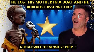 No one could hold back tears boy shakes up got Talent 2024 WITH song to his mother lost ina boat agt [upl. by Nahtonoj363]