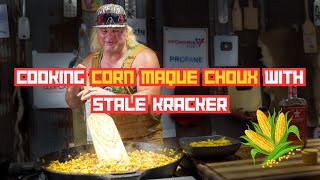 Cooking Corn Maque Choux with Stale Kracker [upl. by Schnurr]