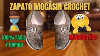 🌈❤️ ¿Cómo Aprender a Tejer un Mocasín de Crochet sin Experiencia Previa y con muchos TIPS [upl. by Nyladnek]