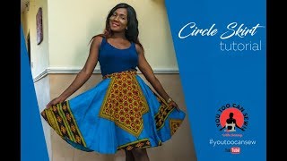 EASY WAY TO MAKE A CIRCLE SKIRT  BEGINNERS SEWING [upl. by Ytsihc191]