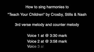 How to sing quotTeach Your Childrenquot harmonies by Crosby Stills amp Nash [upl. by Peta]