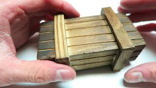 Impossible Box Magic Trick Performed solved Really cool wooden box [upl. by Trebo]