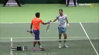 Monfils vs Berdych  Youve just lost 61 set and your opponent takes a fall What do you do [upl. by Winebaum]