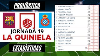 La Quiniela Jornada 19 Estadísticas Pronóstico Jugada Sencilla y 5 Dobles ¡SUSCRIBETE [upl. by Oirifrop744]