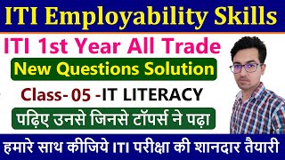 New Employability Skills ITI 1st Year Class05  New Question Series [upl. by Elly586]