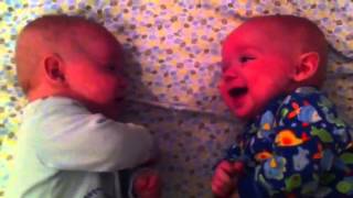 cutest twin babies talking [upl. by Aldo]