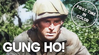 Gung Ho  COLORIZED  Randolph Scott  Classic Movie [upl. by Ilario]