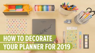 How To Decorate Your Planner For 2019 10 MustHave Planner Supplies [upl. by Cohn]