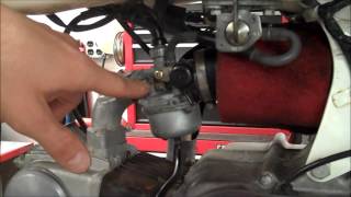 HowTo Carburetor Idle amp Pilot Screw Adjustment Honda XR70 [upl. by Darum]