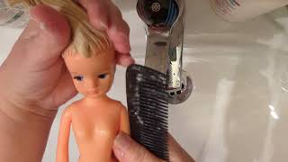 Doll Collection Diary Sindy  Uncut Version Hairwash part 2  conditioner [upl. by Arbed]