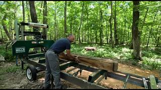 Cutting 3 x 8 timbers into trim and dunnage on the Woodland Mills [upl. by Aalst830]