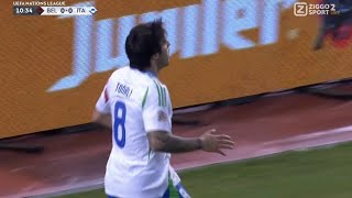 Sandro Tonali Goal Belgium vs Italy 01 Goals and Extended Highlights [upl. by Bowler]