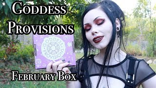 Goddess Provisions February Box  Unboxing and Review  My Kitties [upl. by Suoivatnod994]