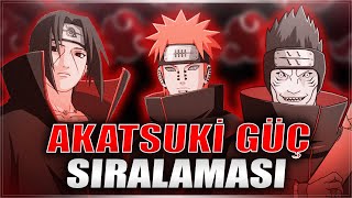 AKATSUKİ KARAKTERLERİ GÜÇ SIRALAMASI  Naruto Shippuden Anime Türkçe [upl. by Esilehc]