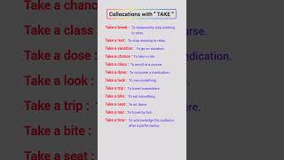 Collocations With quotTAKEquot  Collocations In English EnglishEmporium3 shorts english viral yt [upl. by Zacharia]