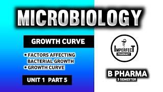 Bacterial Growth Curve  Physical Parameters For Bacterial Growth  Microbiology  B Pharma 3rd Sem [upl. by Eirok77]