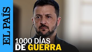 GUERRA EN UCRANIA  Zelenski comparece en el Parlamento ucraniano por los 1000 días de guerra [upl. by Sairtemed]