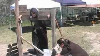 Locked in the Stocks or Pillory Ogden Utah Renaissance Faire [upl. by Vinni]