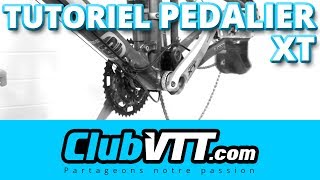 Montage pédalier SHIMANO XT FCM770  010 [upl. by Iggep772]