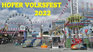 Hofer Volksfest 2022 Rundgang mit allen Attraktionen [upl. by Eelnodnarb]