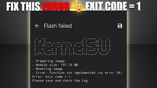 Error Fix  Function Not Implemented OS ERROR 38  Error Fix  Exit Code 1 in Kernel Su [upl. by Nekciv]