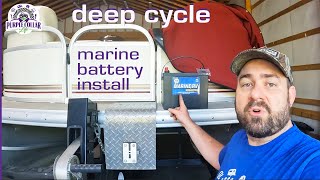 Installing a new battery in pontoon boat NAPA Marine RV Starting battery [upl. by Itra97]