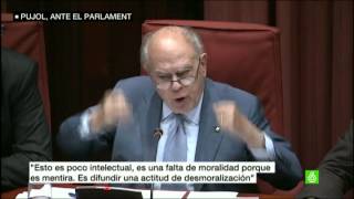 Enfado de Jordi Pujol ante las preguntas del Parlament [upl. by Kyd]