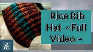 LOOM KNIT HAT  Brimless Rice Rib Stitch Beanie [upl. by Mur555]