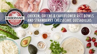 OneStack Meal Cauliflower Rice Bowls amp Cheesecake Quesadillas  Farberware Neat Nest Recipe [upl. by Alrahc938]