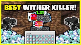 THE EASIEST WAY TO KILL THE WITHER 100 SURVIVAL In Minecraft Bedrock 121 [upl. by Themis]