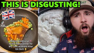 American Reacts to Weird British Food TikToks please use seasoning [upl. by Malloch124]