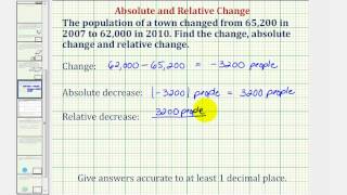 Ex Change Absolute Change and Relative Change [upl. by Eecart]