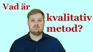 Introduktion till kvalitativ metod [upl. by Hutchings]