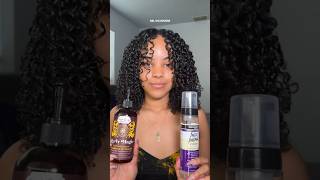 Gel vs Mousse 🎀 which side do you like best curlyhair mousse gel curlyhairroutine [upl. by Dorthea]