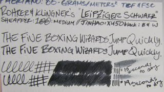 Ink Review Rohrer amp Klingners quotLeipziger Schwarzquot Ink [upl. by Eedrahs]