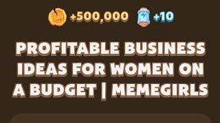 Profitable Business Ideas for Women on a Budget  MemeGirls  Memefi Youtube Video Code [upl. by Nasia]