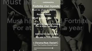 Fortnite clan tryouts fortnite [upl. by Nisior]