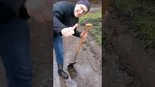 S0281 Draining a big puddle on an access road in Germany shorts [upl. by Heise786]