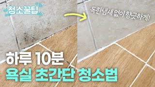 화장실 청소 10분만에 끝내는 꿀팁  과탄산소다 락스 청소 멈춰 [upl. by Eunice]