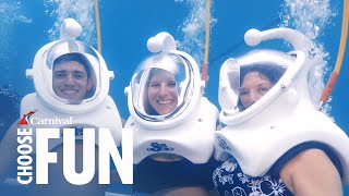 Sea Trek Helmet Diving amp Snorkeling in St Maarten  Carnival Shore Excursions  Carnival Cruise Line [upl. by Nocam]