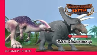 Parasaurolophus vs Anchiceratops With Health bars [upl. by Olsen]