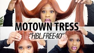 Motown Tress Glam Touch Lace Glueless Human Hair Blend HD Lace Part Wig  HBLFREE40 EBONYLINECOM [upl. by Ttesil]